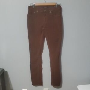 Banana Republic Traveler Pants Men's Size 28 Brown Skinny Fit Suede Like Feel